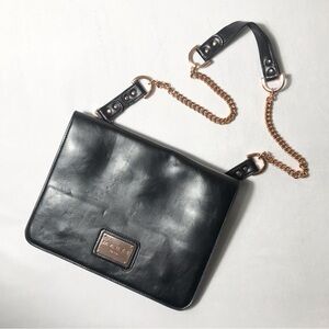 Black Leather Crossbody Bag